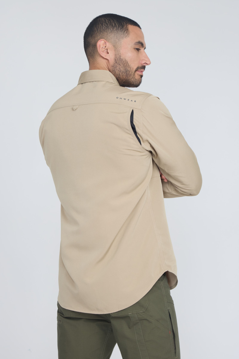WANIMA KDB LONGSLEEVE Beige×Black XL Camisa Manga Larga Hombre Silver Ridge Beige Columbia – Columbia